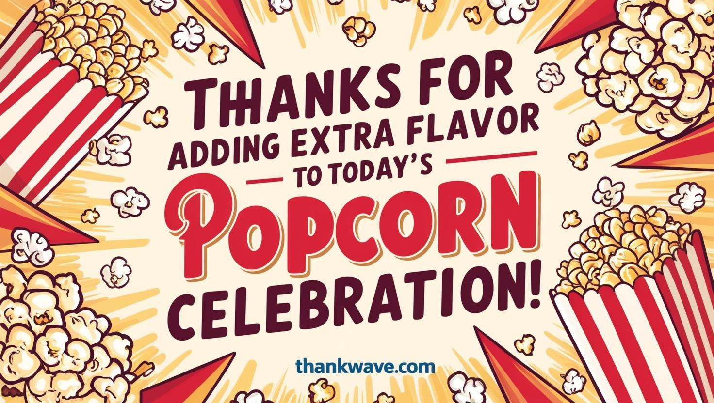 Thanks for adding extra flavor to today’s popcorn celebration!