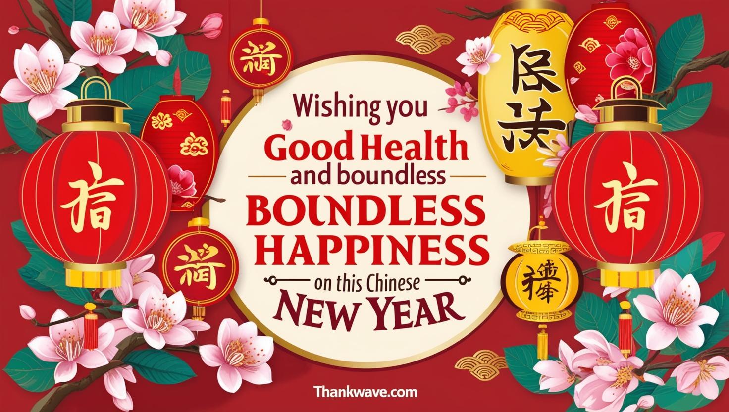 Wishing you good health and boundless happiness on this Chinese New Year.