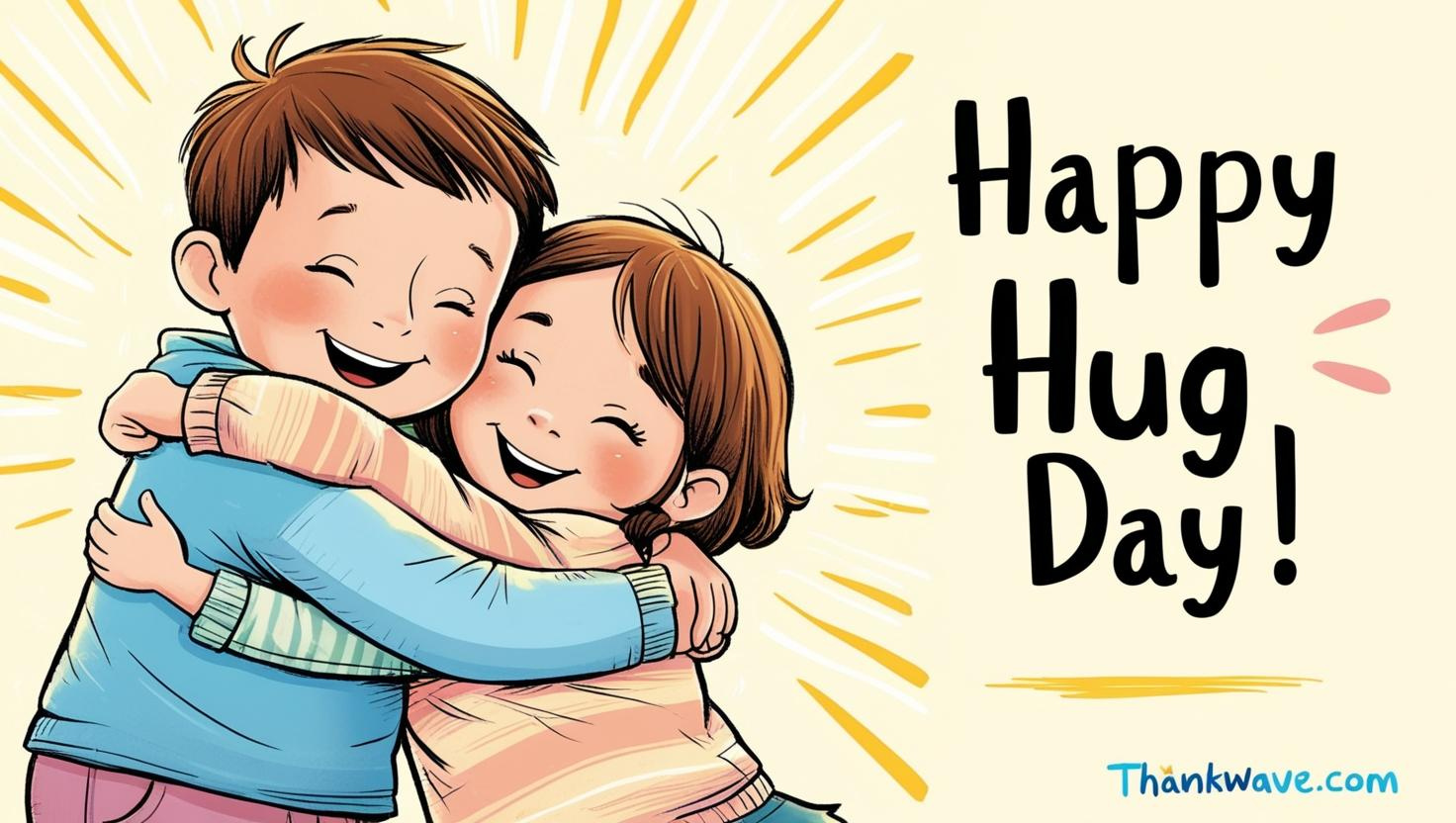 A hug from my brother/sister makes everything better. Happy Hug Day!”