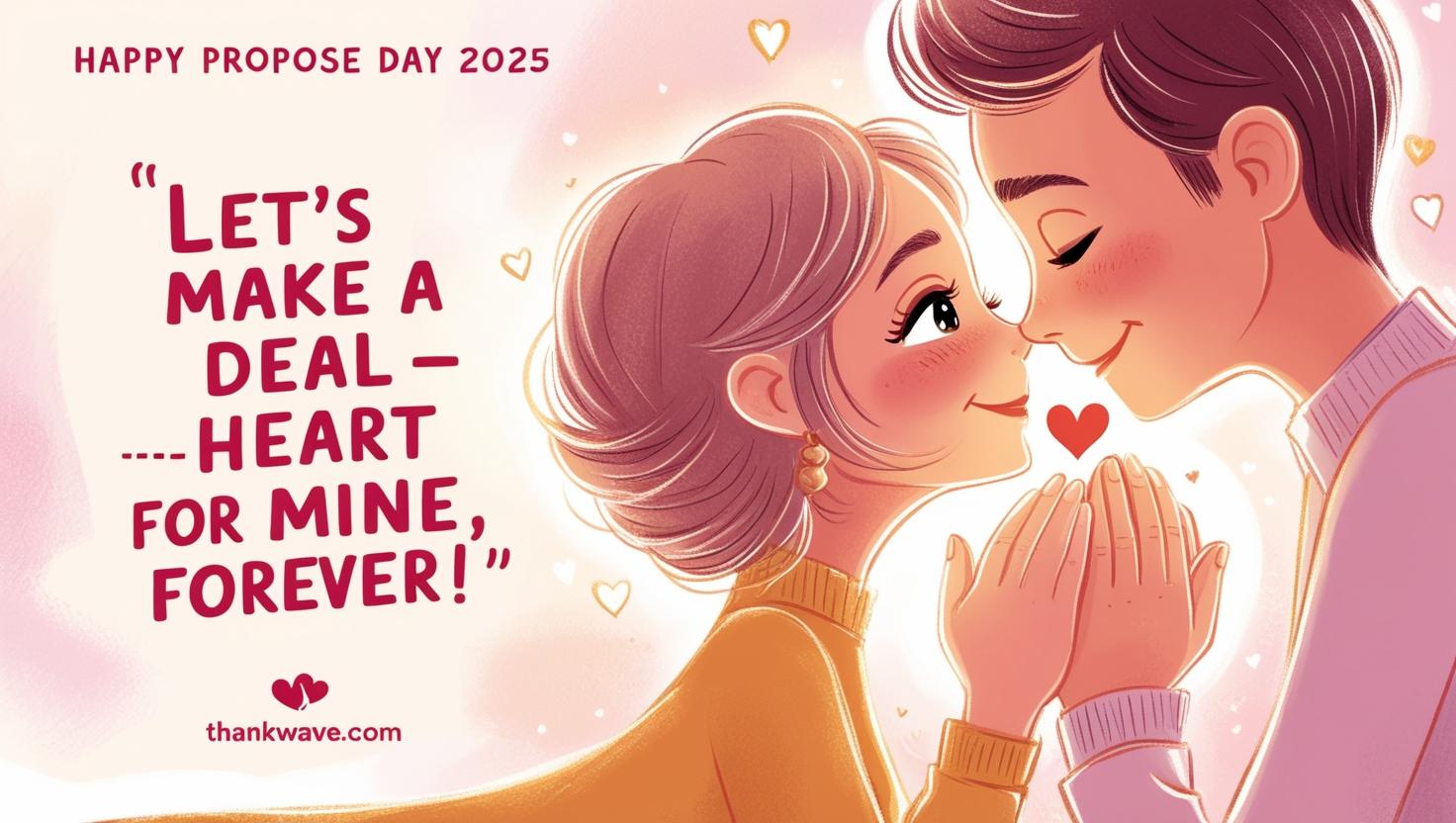 Let’s make a deal—your heart for mine, forever! Happy Propose Day 2025.