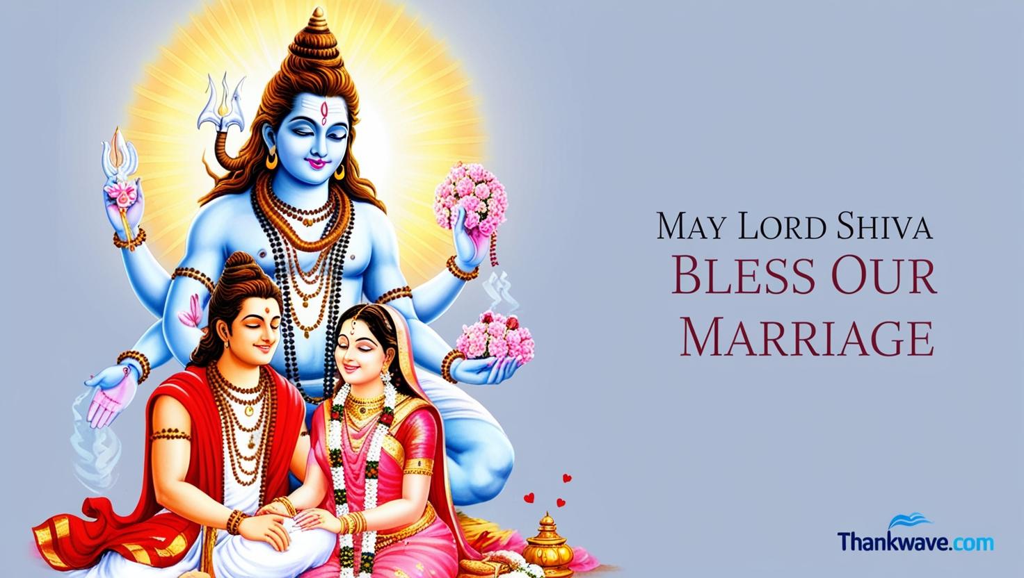  May Lord Shiva bless your marriage with love, trust, and happiness. 