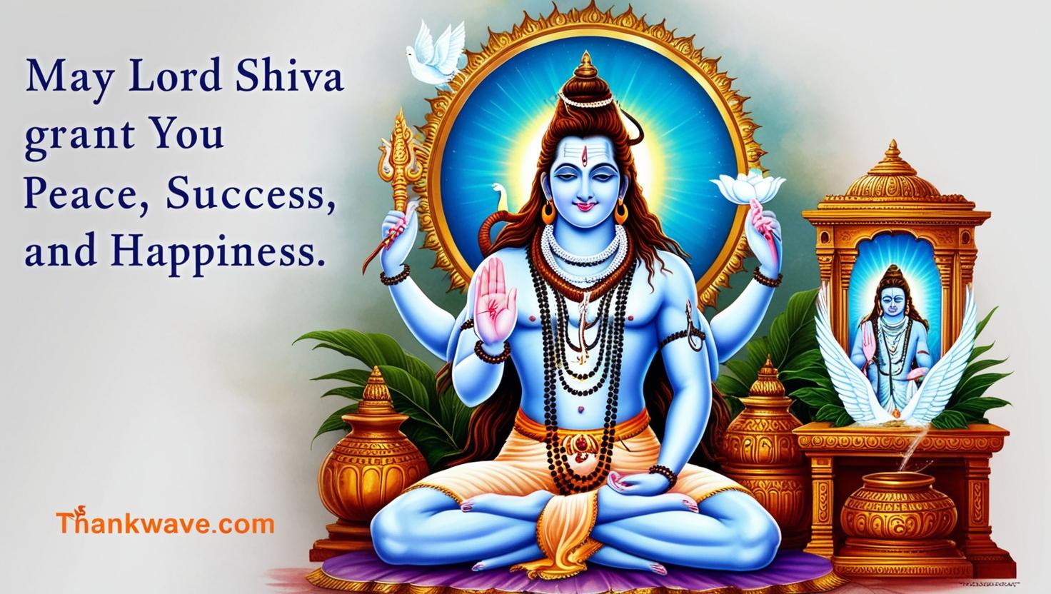 May Lord Shiva grant you peace, success, and happiness. 