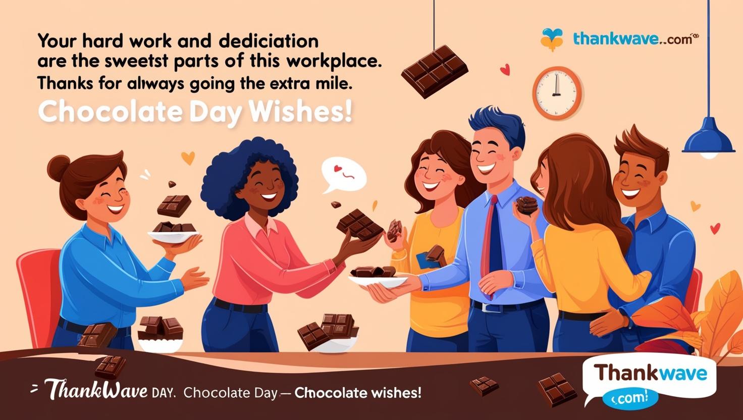 "Your hard work and dedication are the sweetest parts of this workplace. Thanks for always going the extra mile. Chocolate Day wishes!