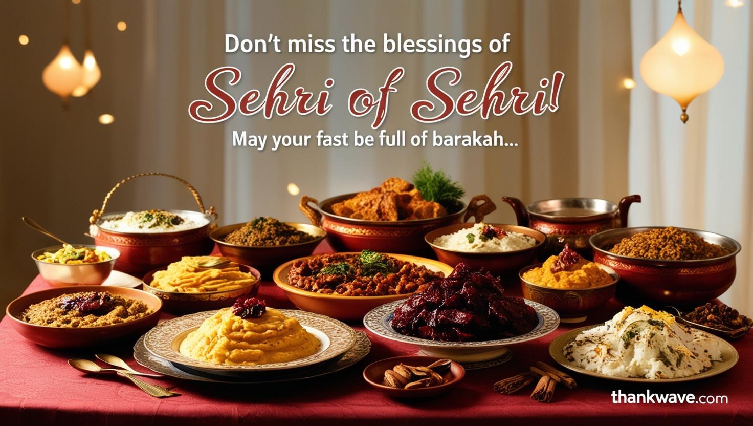 Don’t miss the blessings of Sehri! May your fast be full of barakah.