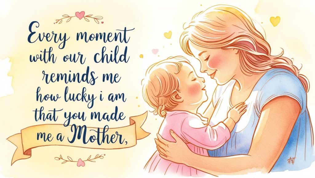 Every moment with our child reminds me how lucky I am that you made me a mother