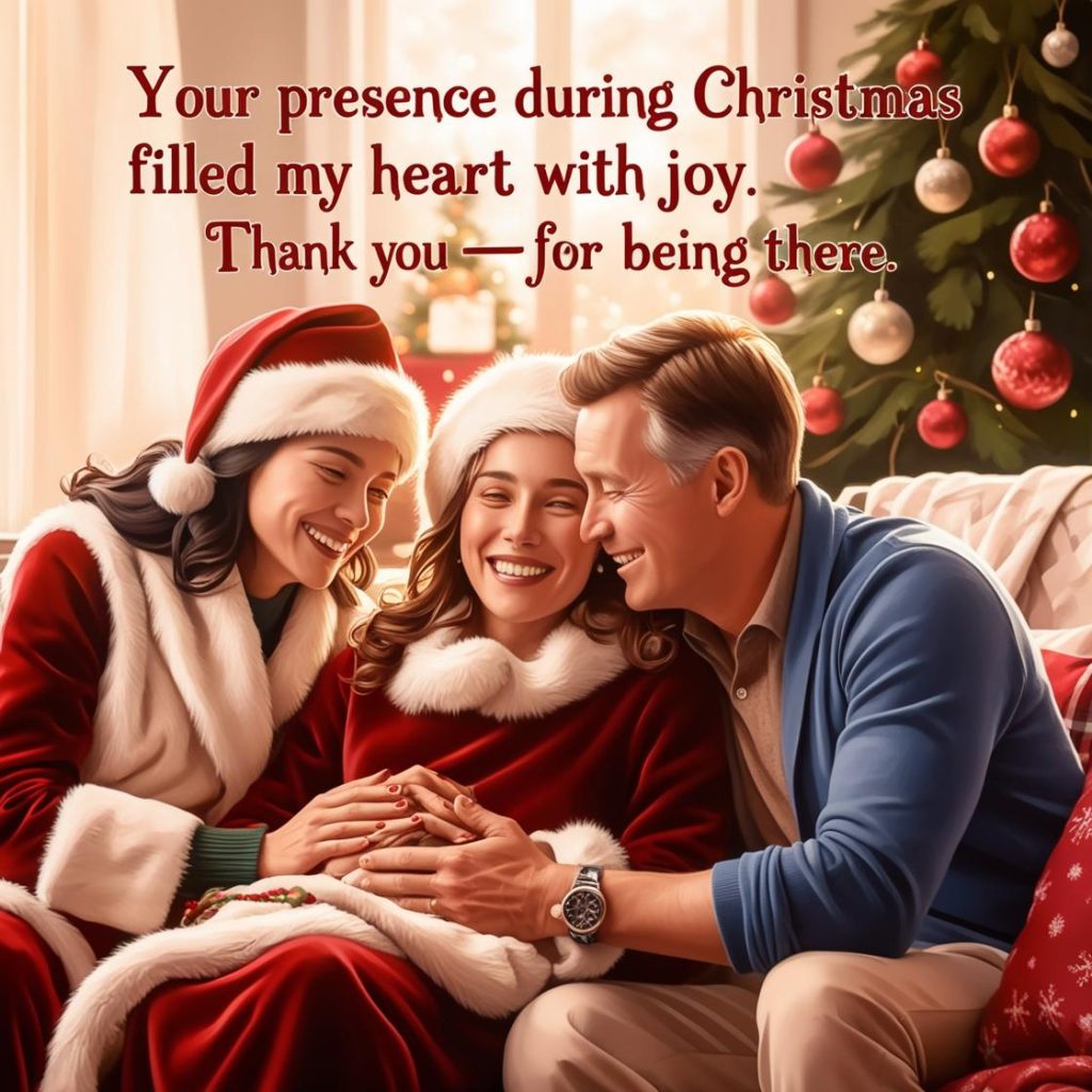 Your presence during Christmas filled my heart with joy. Thank you for being there.