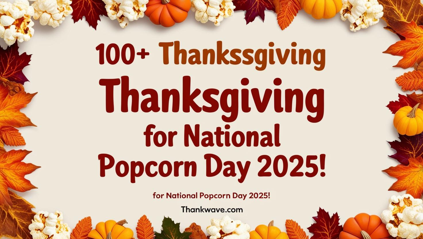 100+ Thanksgiving Messages for National Popcorn Day 2025