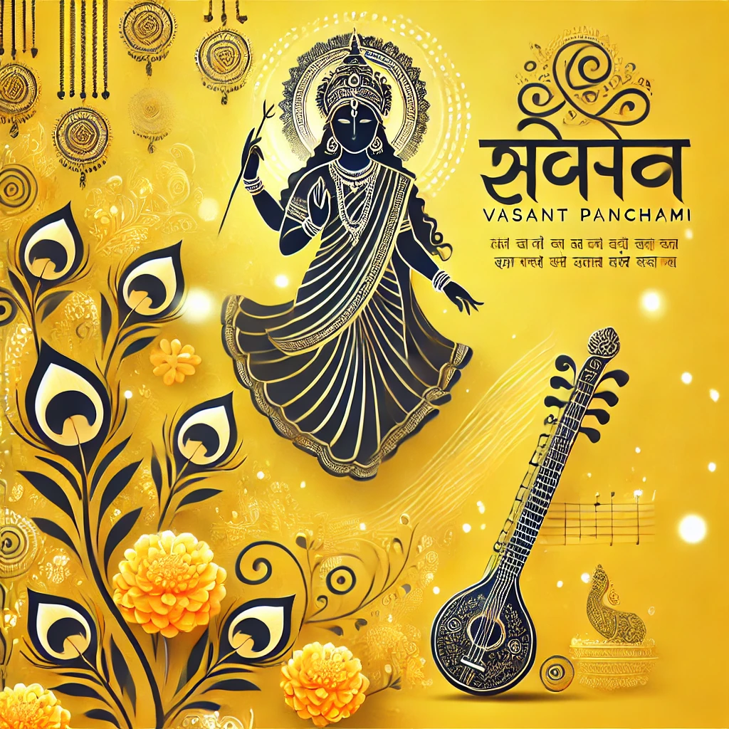 May Maa Saraswati’s blessings bring eternal happiness to your life. Happy Vasant Panchami!”