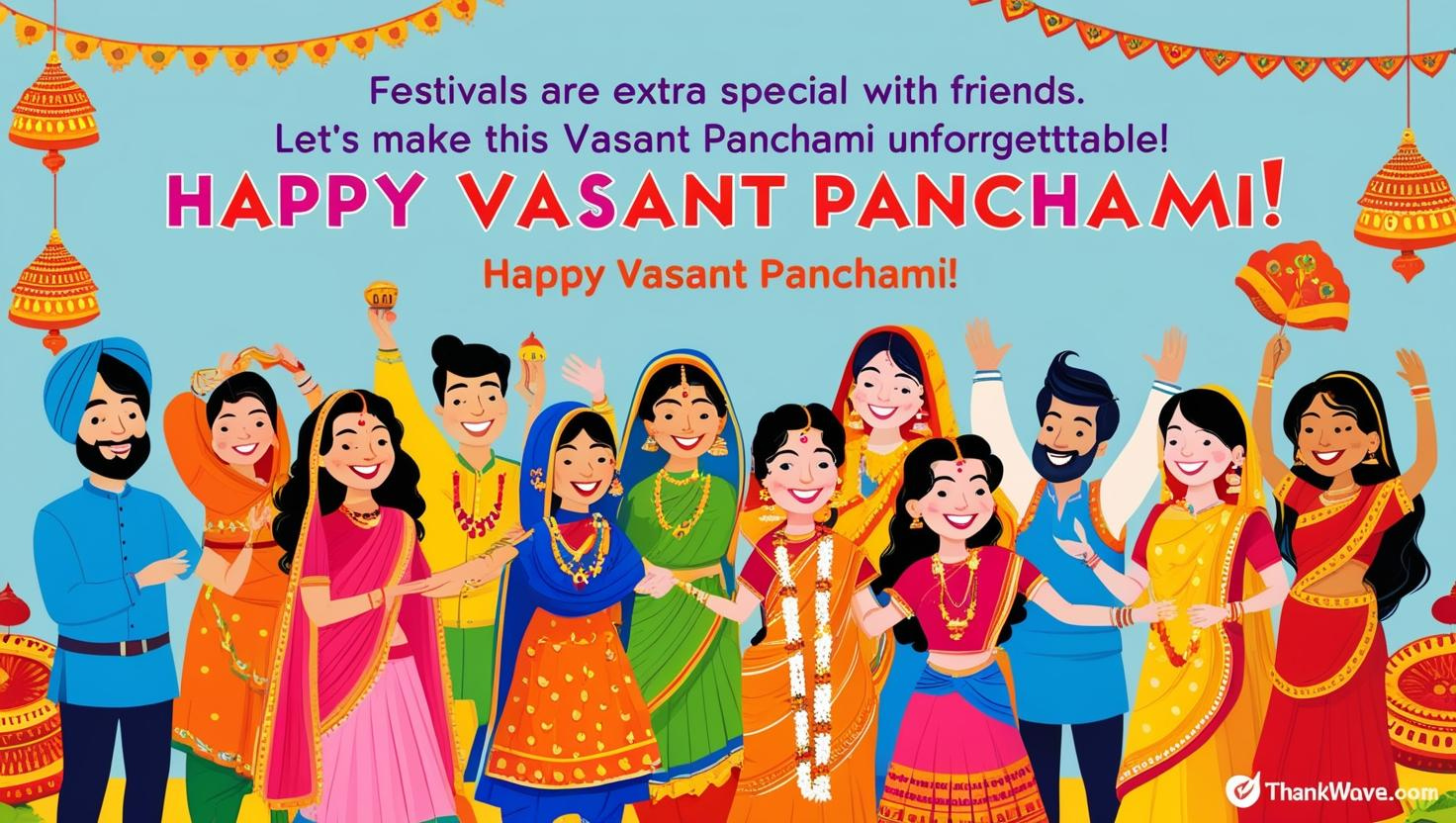 “Festivals are extra special with friends. Let’s make this Vasant Panchami unforgettable! Happy Vasant Panchami!”